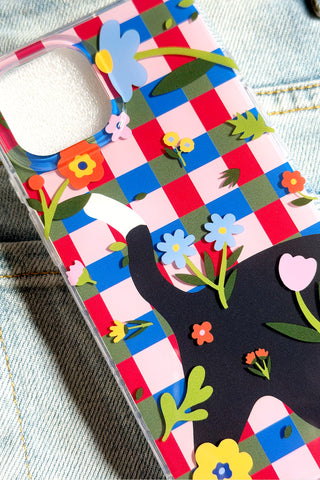 Checkered Meow Hip