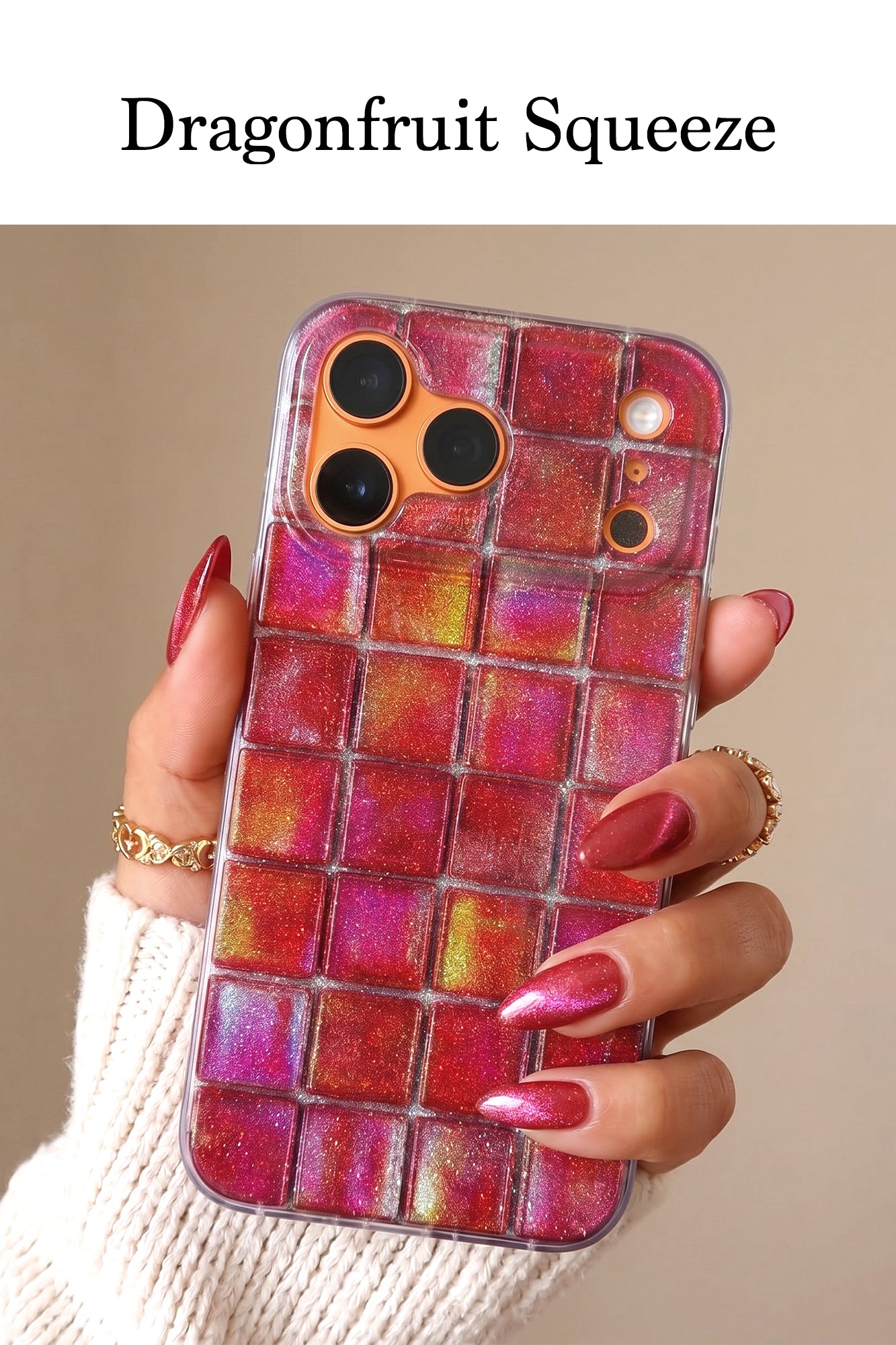 Honey Peach Tea Premium iPhone Case with MagSafe - Mosaic