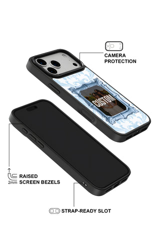 Raised camera bezel protection on personalized iPhone case by MultiCustomize