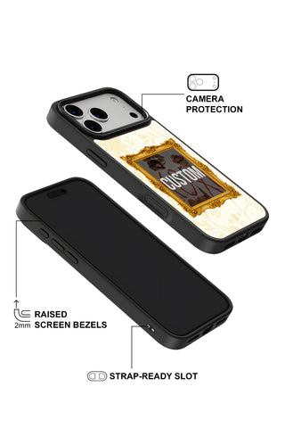 Raised camera bezel protection on personalized iPhone case by MultiCustomize