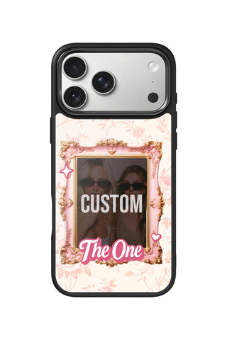 Flat lay view of personalized lover coquette frame Photo design on custom iPhone 17 Pro Max case by MultiCustomize