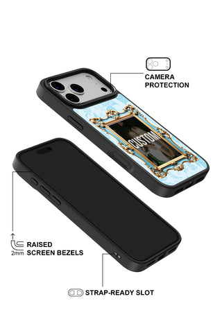 Raised camera bezel protection on personalized iPhone case by MultiCustomize