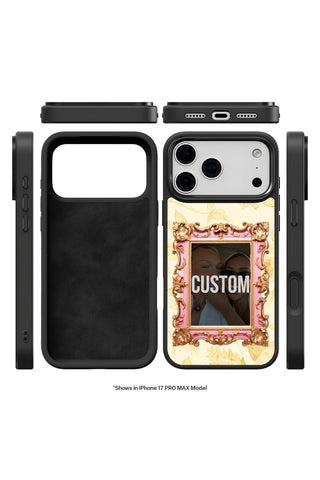 Exploded view showing multi-layer protection and MagSafe ring of custom iPhone case by MultiCustomize