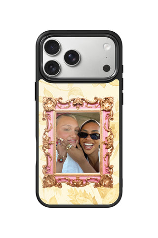 Custom Photo iPhone 17 Pro Max Case, Yellow Vintage Frame Design by MultiCustomize
