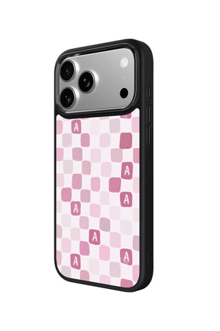 Side view and button details of custom monogram iPhone case by MultiCustomize
