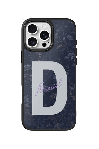 Flat lay view of personalized floral monogram/Name/Text/省略/Photo design on custom iPhone 16 Pro Max case by MultiCustomize