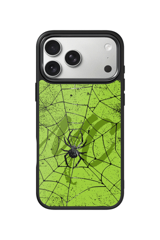 Custom Monogram iPhone 17 Pro Max Case, Acid Spider Design by MultiCustomize