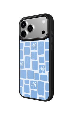 ：Side view and button details of custom monogram iPhone case by MultiCustomize