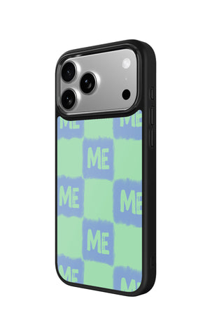 Side view and button details of custom monogram iPhone case by MultiCustomize
