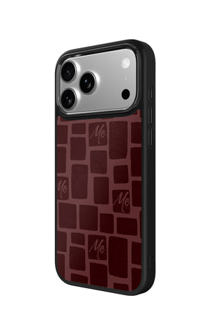 Side view and button details of custom monogram iPhone case by MultiCustomize
