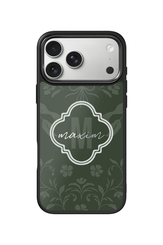 Custom Monogram iPhone 17 Pro Max Case, Forest Aesthetic Design by MultiCustomize