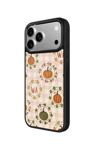 Side view and button details of custom monogram iPhone case by MultiCustomize