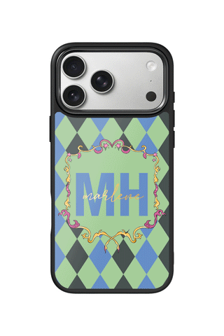 Custom Monogram iPhone 17 Pro Max Case, Retro Rrep Design by MultiCustomize