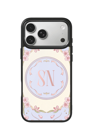 Custom Monogram iPhone 17 Pro Max Case, Romantic Blossom Design by MultiCustomize