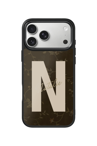 Custom Monogram iPhone 17 Pro Max Case, Vintage Vine Design by MultiCustomize