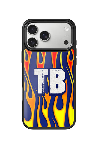Custom Monogram iPhone 18 Pro Max Case, blue inferno Design by MultiCustomize