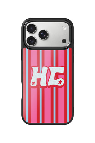Custom Monogram iPhone 18 Pro Max Case, candy lines Design by MultiCustomize