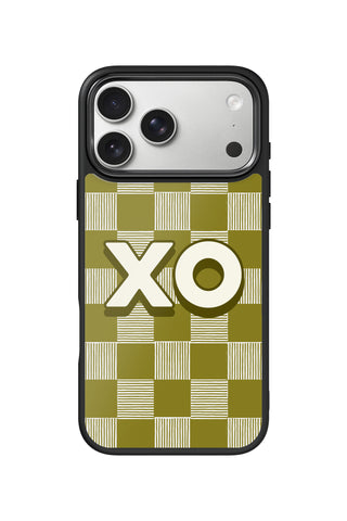 Custom Monogram iPhone 18 Pro Max Case, matcha grid Design by MultiCustomize