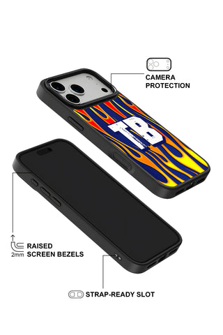 Raised camera bezel protection on personalized iPhone case by MultiCustomize