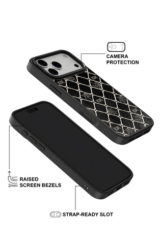 Raised camera bezel protection on personalized iPhone case by MultiCustomize