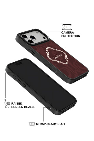 Raised camera bezel protection on personalized iPhone case by MultiCustomize