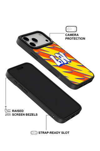 Raised camera bezel protection on personalized iPhone case by MultiCustomize