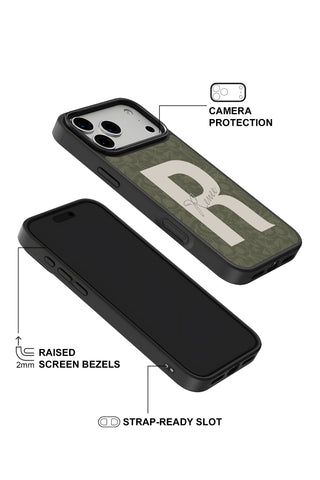 Raised camera bezel protection on personalized iPhone case by MultiCustomize