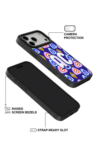 Raised camera bezel protection on personalized iPhone case by MultiCustomize