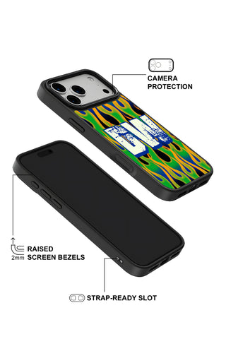 Raised camera bezel protection on personalized iPhone case by MultiCustomize