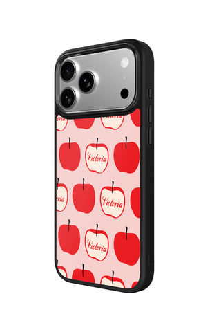Side view and button details of custom monogram iPhone case by MultiCustomize