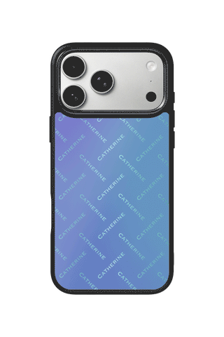 Custom Name iPhone 17 Pro Max Case, Aqua Signature Design by MultiCustomize