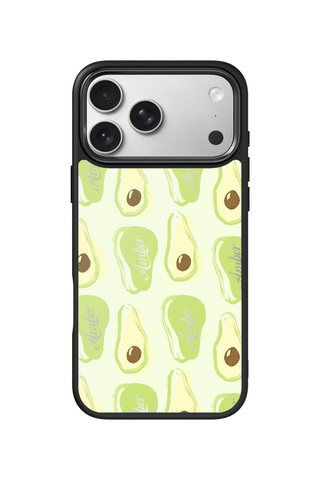 Custom Name iPhone 17 Pro Max Case, Avocado Club Design by MultiCustomize