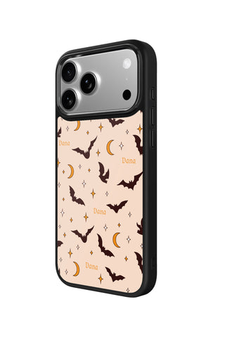Side view and button details of custom monogram iPhone case by MultiCustomize