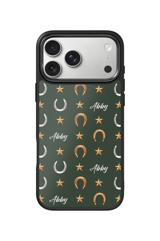 Custom Name iPhone 17 Pro Max Case, Lucky Horseshoes Design by MultiCustomize