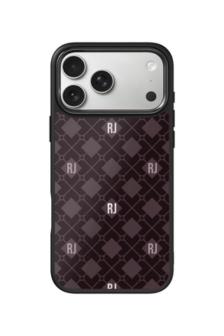 Custom Name iPhone 17 Pro Max Case, Mocha Argyle Design by MultiCustomize