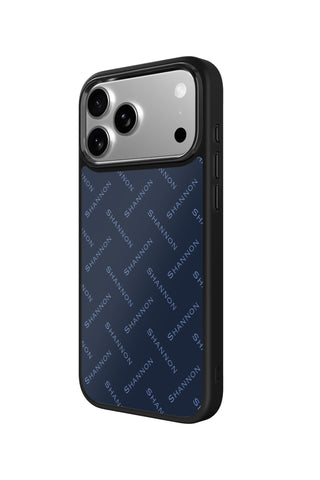 Side view and button details of custom monogram iPhone case by MultiCustomize