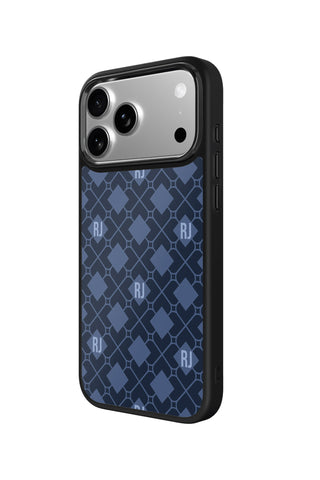 Side view and button details of custom monogram iPhone case by MultiCustomize