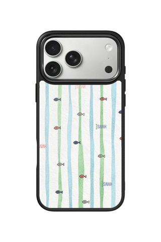 Custom Name iPhone 17 Pro Max Case, Watercolor Shoal Design by MultiCustomize