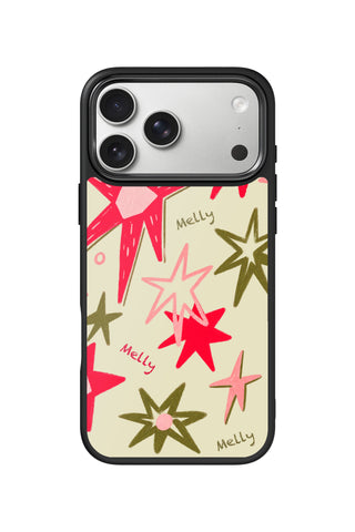 Custom Name iPhone 18 Pro Max Case, Crayon Stars Design by MultiCustomize