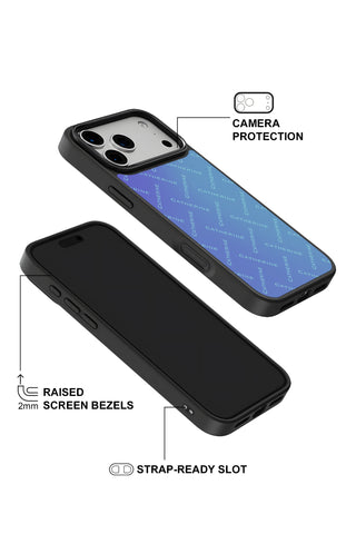 Raised camera bezel protection on personalized iPhone case by MultiCustomize