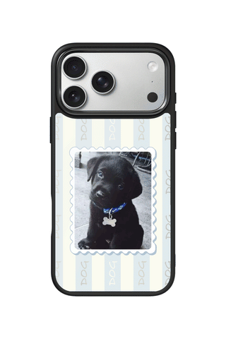 Custom Photo iPhone 17 Pro Max Case, Stamp Frame Design by MultiCustomize