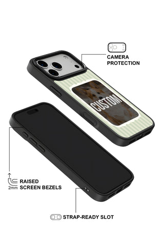 Raised camera bezel protection on personalized iPhone case by MultiCustomize