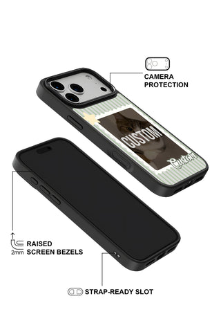 Raised camera bezel protection on personalized iPhone case by MultiCustomize