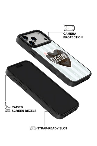 Raised camera bezel protection on personalized iPhone case by MultiCustomize