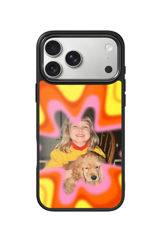 Custom Photo iPhone 18 Pro Max Case, melting wave frame Design by MultiCustomize
