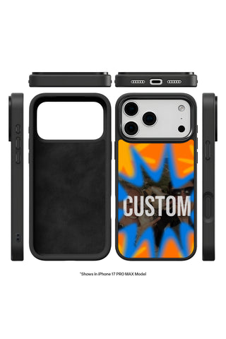 Exploded view showing multi-layer protection and MagSafe ring of custom iPhone case by MultiCustomize