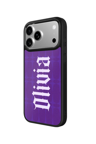Side view and button details of custom monogram iPhone case by MultiCustomize
