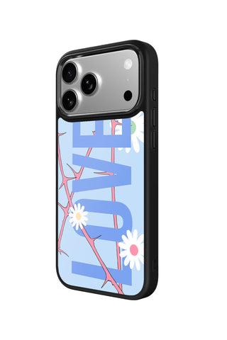 Side view and button details of custom monogram iPhone case by MultiCustomize