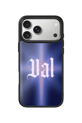 Custom Text iPhone 18 Pro Max Case, purple aura Design by MultiCustomize