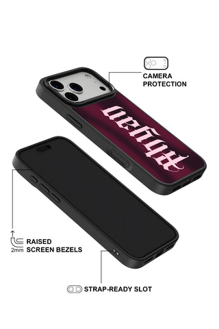 Raised camera bezel protection on personalized iPhone case by MultiCustomize